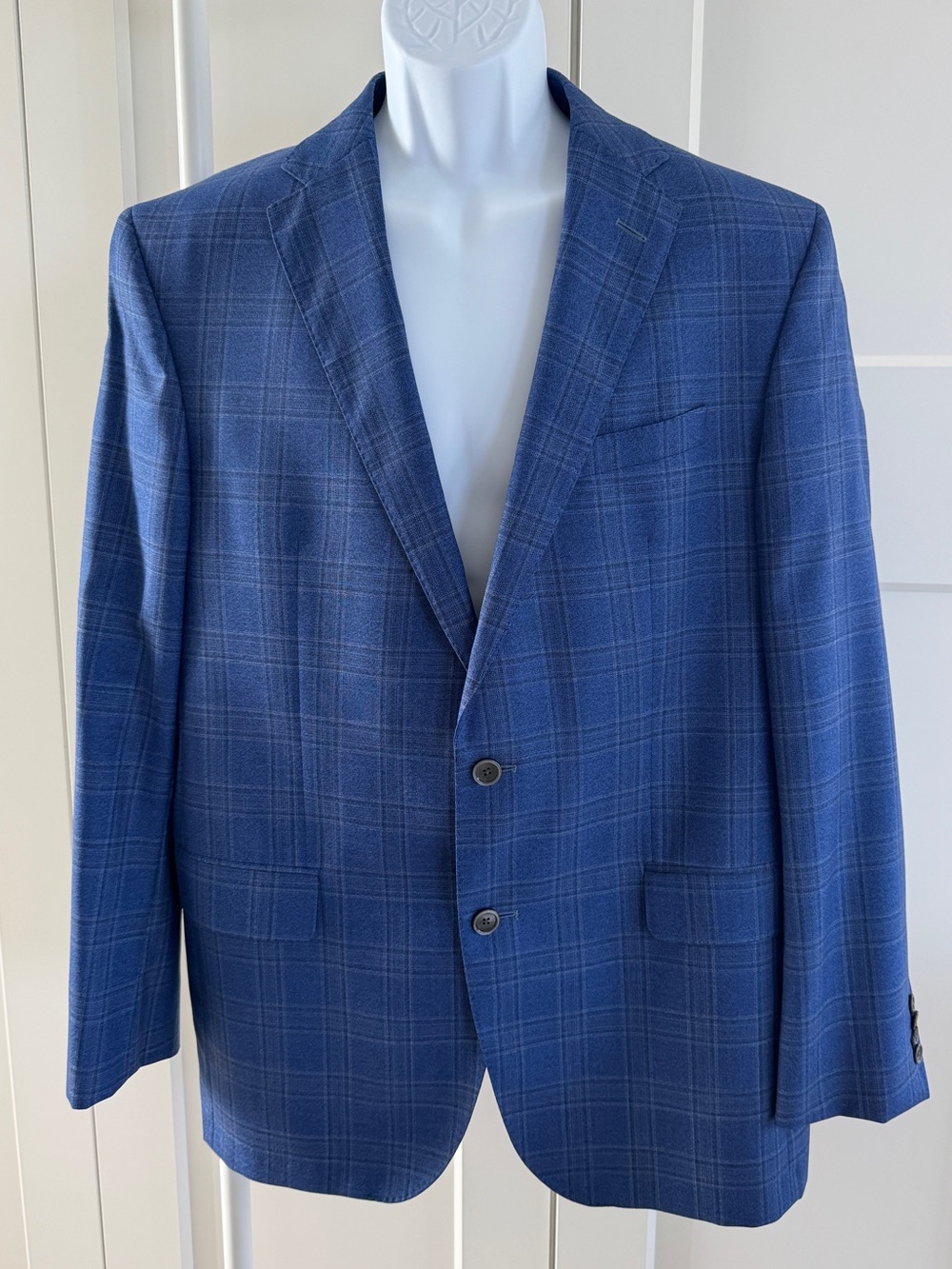 David Donahue Blue Windowpane Sport Coat
